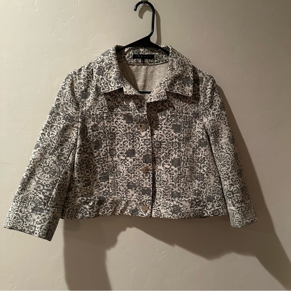 Theory Cropped Brocade Jacket - Picture 2 of 6
